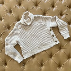 Madewell Cream Turtleneck Sweater Size Small